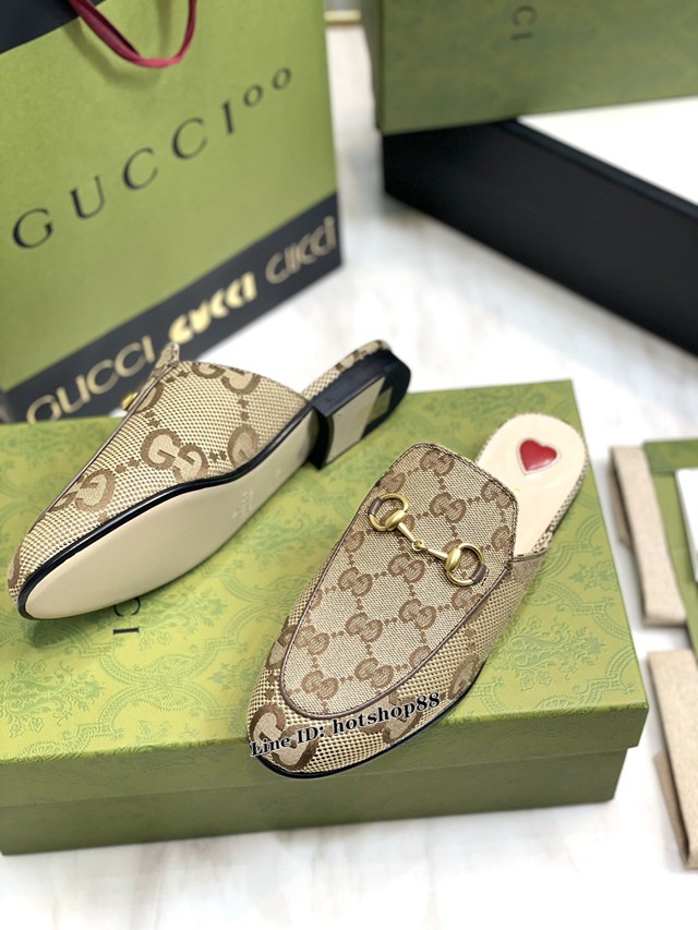 gucci古馳2022新色全新升級版本羊皮織帶馬銜扣半拖 純銅馬銜扣 dx2902